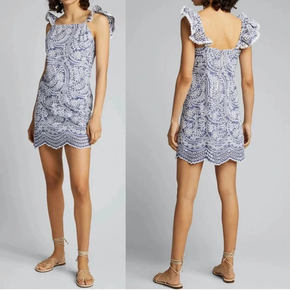 Alice + Olivia Honor Flutter Sleeve Tunic Dress - Picture 2 of 6